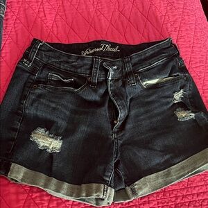 Universal Thread Distressed Dark Denim Shorts
